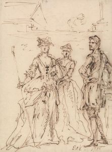 Two Ladies and A Gentleman by John Vanderbank
