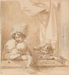 A Mother and Two Children by Benjamin West