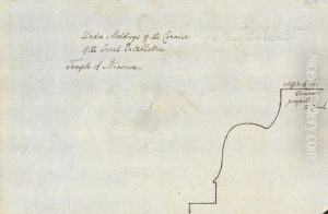 Under Moldings of the Cornice at the Temple of Minerva by Robert Smirke