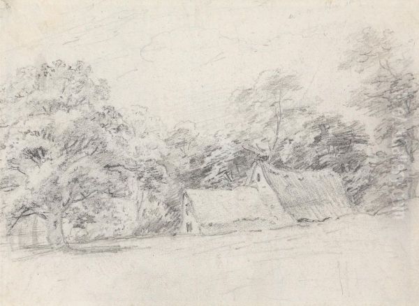 Two Buildings Among Trees - view 1