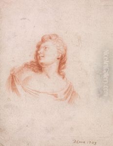 Bust of a Woman Looking upwards to left