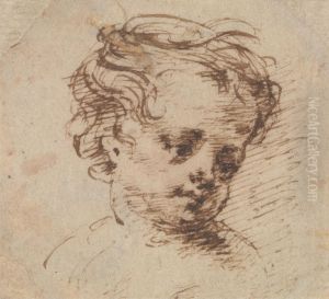 Head of a Child Looking to Right by Isaac Oliver
