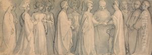 Frieze of a Medieval Wedding by Thomas Stothard