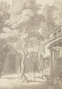 The Courtyard of Mr. Bank's House, Northernhay, Exeter by John White Abbott