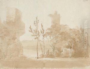 Landscape of Trees, and Ruins by Robert Smirke