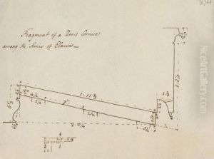 Fragment of a Doric Cornice Among the Ruins of Eleusis by Robert Smirke