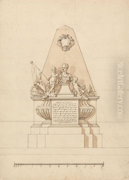 A Monument (male bust with military emblems) - view 1