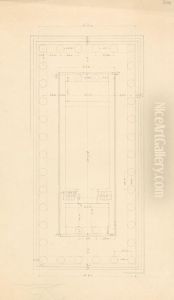 Architectural Drawing of a Temple by Robert Smirke