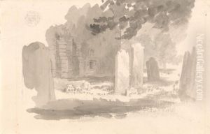 St. Stephen's Churchyard, Jersey, with the Tomb of the Artist's Brother