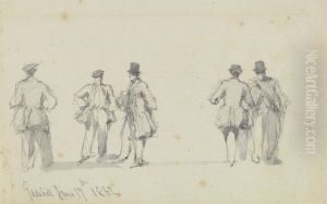 Group of Figures, Gadshill by David Roberts