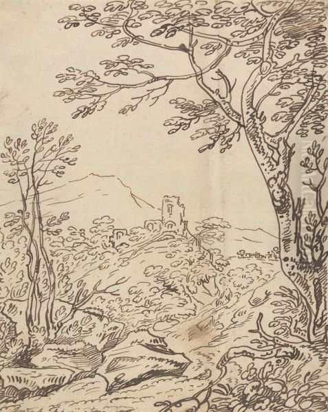 Trees and a Distant Castle - view 1