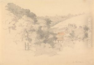 Farm Buildings in the Vaux, Jersey by Robert Hills