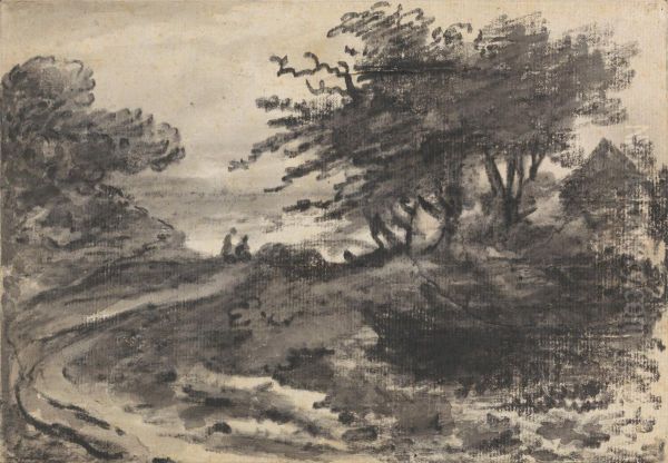 Landscape with Trees and two Figures - view 1