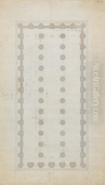 Architectural Drawing of a Temple - view 1