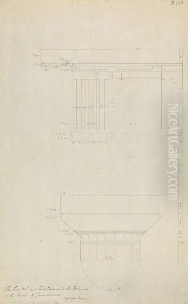 The Capital and Entablature to the Columns of the Temple of Juno Lucina, Agrigentum - view 1