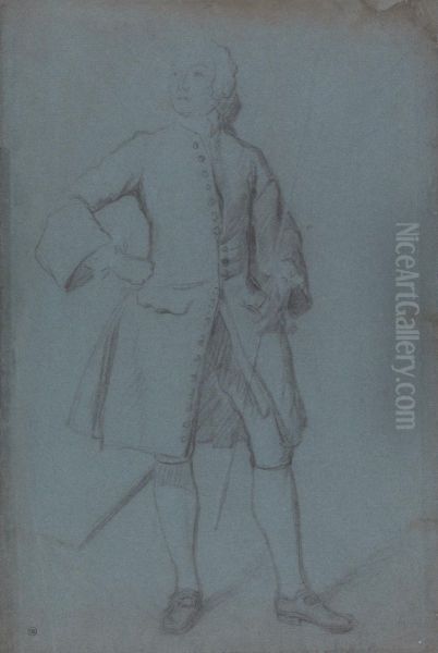 Man Standing Holding a Staff in His Left Hand, Full Length - view 1