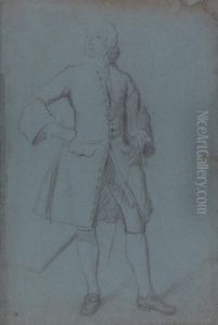 Man Standing Holding a Staff in His Left Hand, Full Length by Allan Ramsay