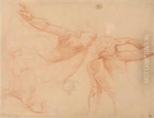 Study of three figures in Movement by Alfred Stevens
