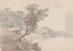 Akbarpur Gaut, near Rhotas, India by Thomas Daniell