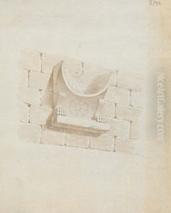 Raised Carving of a Sundial on a Wall by Robert Smirke