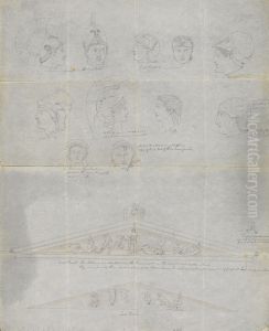 Study of Figures and Busts on the Pediments of Temples by Robert Smirke