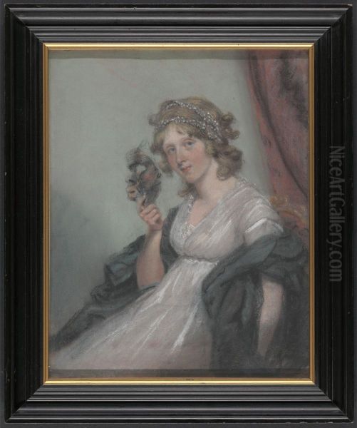 A Lady Holding a Negro Mask - view 1