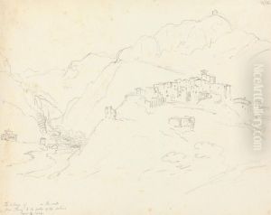 A Village on the Road from Terni to the Falls of the Velino by Robert Smirke