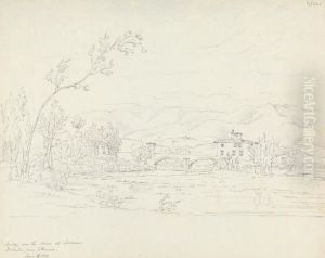 Bridge Over the Arno at Levane, 30 Miles from Florence Bridge Over the Arno at Levane, 30 Miles from Florence