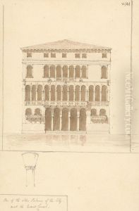 Study of an Older Palace in Venice