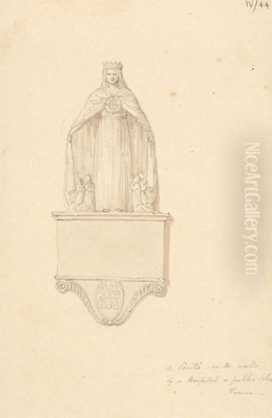 A Carita - On the Walls of a Hospital or Public School, Venice - view 1