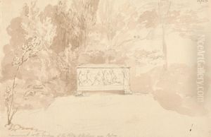 Monument in the Garden of the Villa Altichiero Near Padua