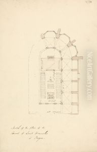 Sketch of the Plan of the Church of Saint Wenceslas in Prague by Robert Smirke
