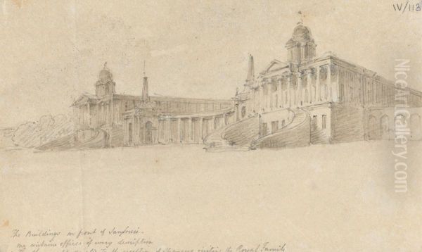 The Buildings in Front of Sanssouci - view 1