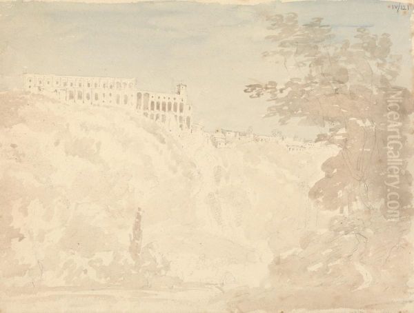 Study of Buildings in a Settlement, Atop a Mountain - view 1