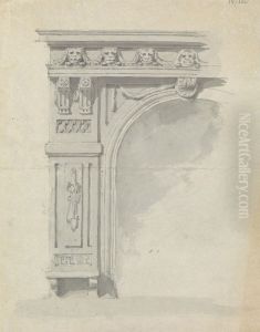 Sketch of an Ornamental Arched Entry by Robert Smirke