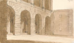 Partial View of a Building With Arched Entrances by Robert Smirke
