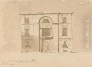 Sketch of the Finished Part of One of the Public Buildings by Robert Smirke