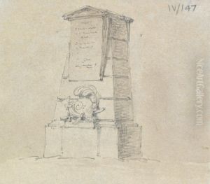 Study of a Gravstone With Plaque