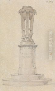 Sketch of an Ornate Tombstone by Robert Smirke