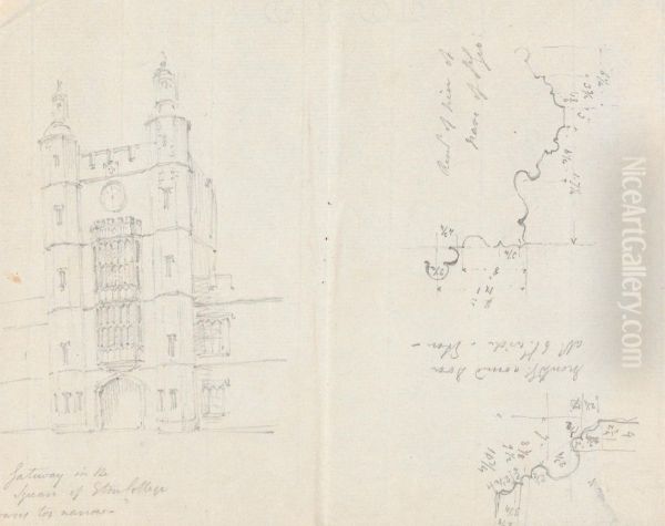 Sketches of St. George's Chapel and Square - view 1