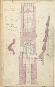 Section of Turret by Augustus Pugin