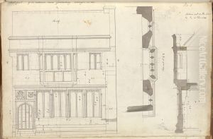 Wall Plan and Front Elevation by Augustus Pugin