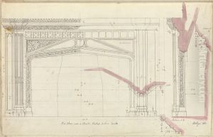Elevation of Fireplace in Cloisters