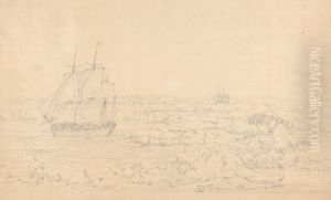 The Resolution Beating through the Ice, with the Discovery in the most eminent Danger in the Distance The Resolution Beating through the Ice, with the Discovery in the most eminent Danger in the Distance