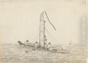 A Sailing Canoe of Otaheite by John Webber