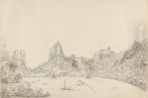 View of the Harbour of Taloo in the Island of Eimeo by John Webber