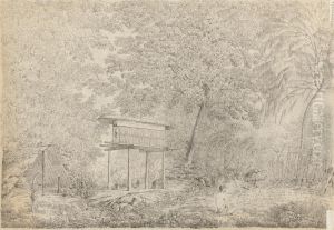 A Toopapaoo of a Chief, with a Priest Making his Offering to the Morai, in Huoheine by John Webber