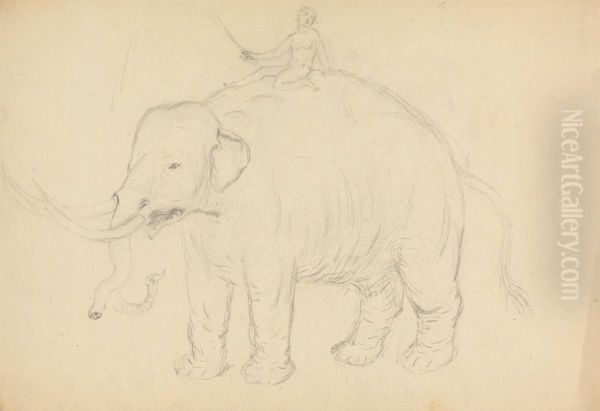 Elephant with Rider - view 1