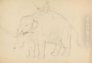 Elephant with Rider by James Sowerby