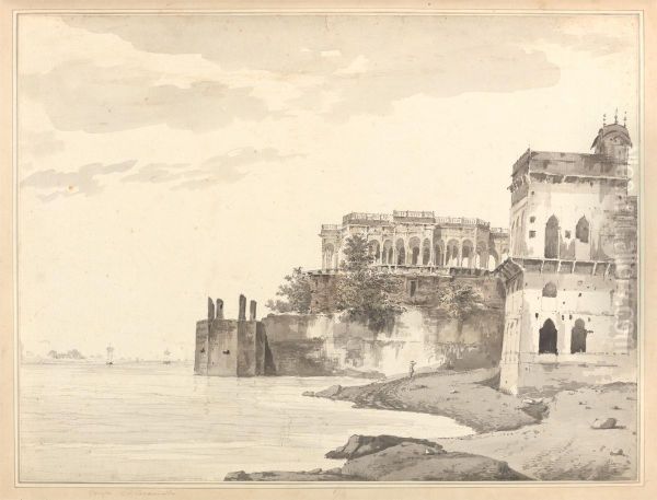 A View of the Ruins of a Palace at Gazipoor on the River Ganges - view 1